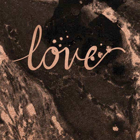 Love Rose Gold Black Moto E5 Play Skin